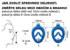 ACRAsport P1501L-SE Potapljaška maska s polnim obrazom in dihalnim aparatom