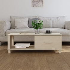Vidaxl Kavna mizica, medeno rjava, 100x55x35 cm, masivni borov les