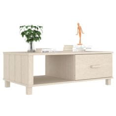 Vidaxl Kavna mizica, medeno rjava, 100x55x35 cm, masivni borov les