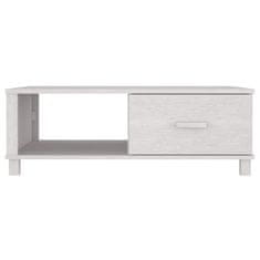 Vidaxl Kavna mizica, bela, 100x55x35 cm, masivni borov les