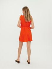 Vero Moda Ženska obleka VMNATALI 10263273 Cherry Tomato (Velikost XS)