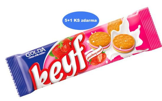 Golda Keyf strawberry - piškoti 50g (5+1 gratis)