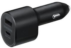 Samsung avtomobilski polnilnik s podporo za hitro polnjenje 45 W in dvema priključkoma USB-C in USB-A (EP-L5300XBEGEU)