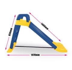 Doloni Tobogan z ročajem 140 cm Modro-rumena