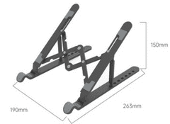 Orico stojalo za prenosnik, 25,4 cm do 43,18 cm, zložljivo, črno (PFB-A24-BK-BP)