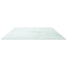 Vidaxl Mizna plošča bela 120x65 cm 8 mm kaljeno steklo z marmorjem