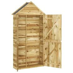 Vidaxl Vrtna lopa za orodje, 107x37x220 cm, bor
