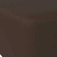 Greatstore Naslon za noge, rjav, 78x56x32 cm, umetno usnje
