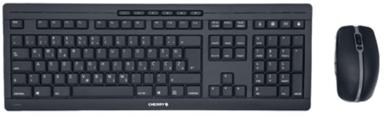 Cherry Stream Desktop tipkovnica in miška, brezžična, slovenska, črna (JD-8560SL-2) - odprta embalaža