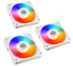 Lian Li AL120 ventilator za ohišje, RGB, 120 mm, 3 kosi in kontroler, bel (UF-AL120-3W)