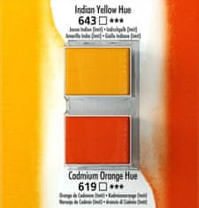 Daler Rowney Akvarelna barva Aquafine set 2 indian yellow hue/cdm orange