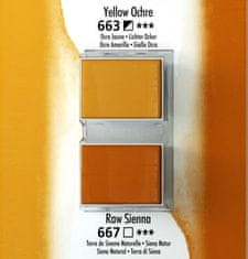 Daler Rowney Akvarelna barva Aquafine set 2 yellow ochre/raw sienna