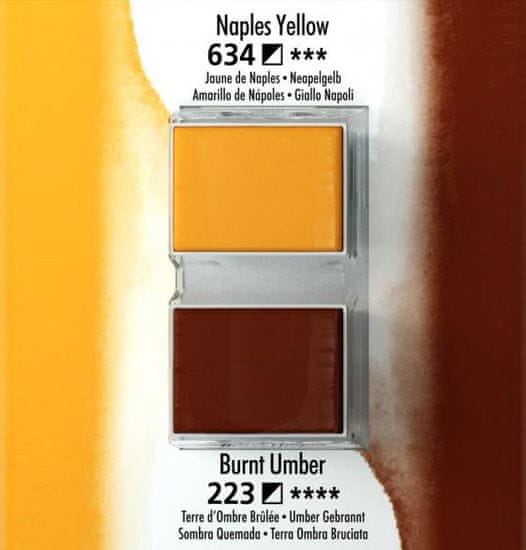 Daler Rowney Akvarelna barva Aquafine set 2 naples yellow/burnt umber