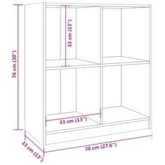 Vidaxl Komoda medeno rjava 70x33x76 cm trdna borovina