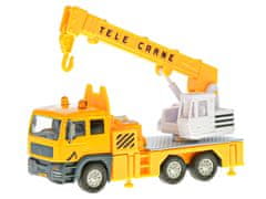 Otroški žerjav Globe Traffic Metal Crane 15 cm, ki deluje na baterije, s svetlobo in zvokom