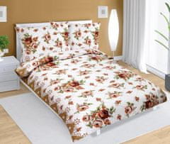 Bombažno posteljno perilo s hotelskim žepom - 140x200, 70x90 cm - Rose