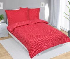 Platneni bombažni saten - 140x200, 70x90 cm - Polka dot
