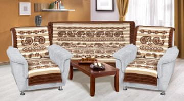 Komplet Karmela PLUS 3+1+1 - 1 kos 150x200, 2 kosa 65x150 cm - Kašmir