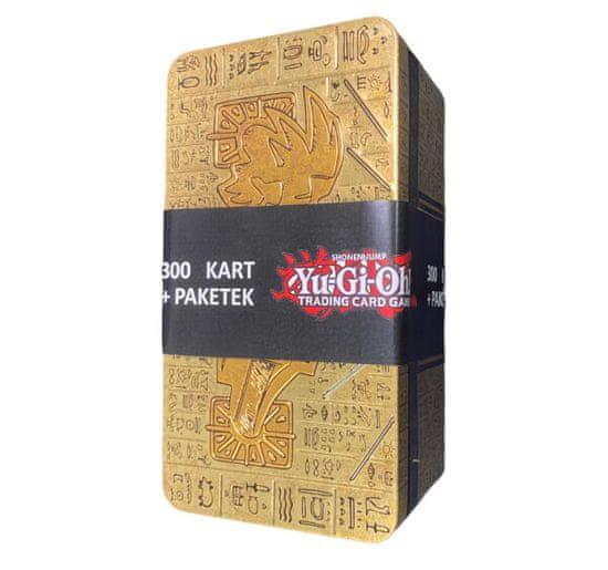 Konami Yugioh karte Yu-Gi-Oh! 300 kart Original + Zlati tin + Booster (paketek)