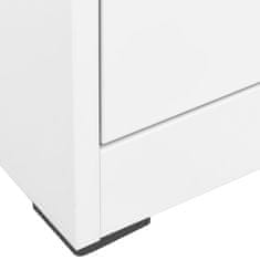 Vidaxl Arhivska omarica bela 46x62x102,5 cm jeklo