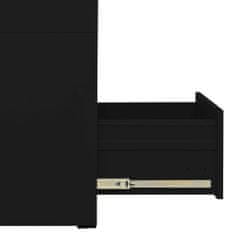 Greatstore Arhivska omarica črna 46x62x72,5 cm jeklo