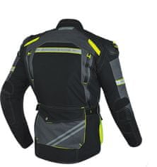 MAXX NF 2210 Tekstilna jakna dolga črno sivo zelena refleks L