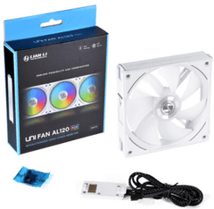 Lian Li AL120 ventilator za ohišje, RGB, 120 mm, bel (UF-AL120-1W)