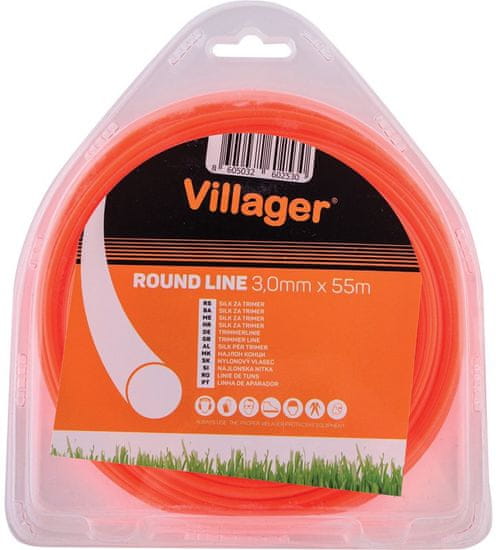 Villager Orange line najlonska nit za trimer, okrogla, 2.4 mm x 430 m (5 LB)