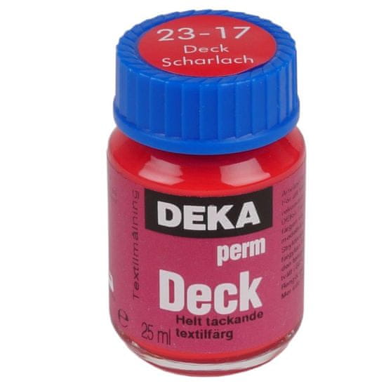 Rayher.	 Barva za tekstil DEKA Perm Deck 25 ml škrlatno rdeča