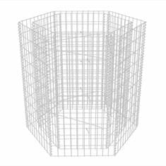 Vidaxl Šestkotna visoka greda gabion 100x90x100 cm