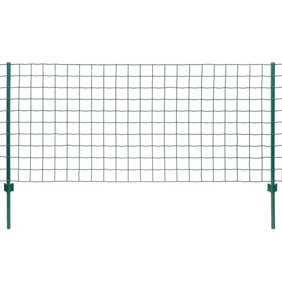 Vidaxl Evro ograja iz jekla 20x0,8 m zelena