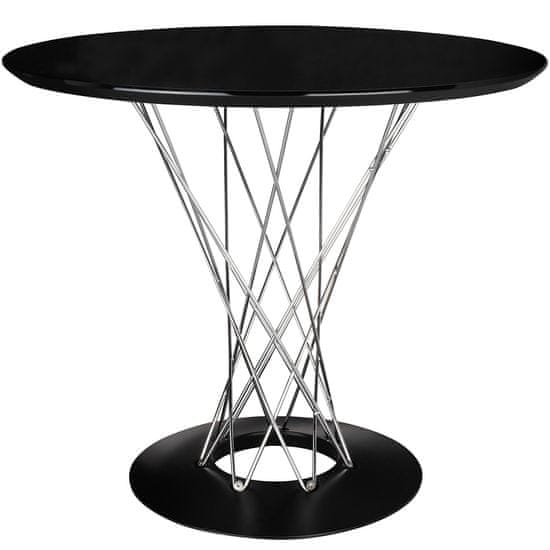 KINGHOME TWIST 100 miza črna - MDF, krom