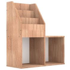 Vidaxl Otroško stojalo za revije sonoma hrast 71x30x78,5 cm iverna pl.
