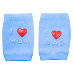 NEW BABY Otroški ščitniki za kolena z ABS I Love Mum and Dad modri