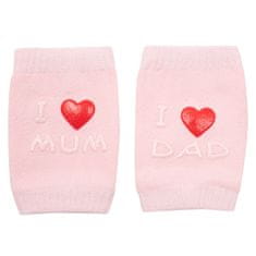 NEW BABY otroške blazinice za kolena z ABS I Love Mum and Dad pink