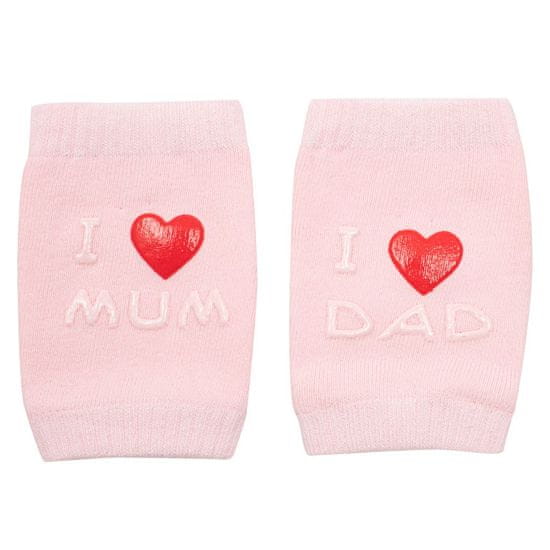 NEW BABY otroške blazinice za kolena z ABS I Love Mum and Dad pink