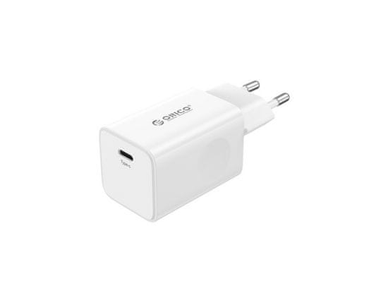 Orico stenski polnilec, GaN, USB-C, PD 65W, PV65-C, bel