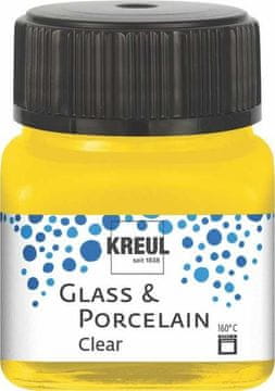 Rayher.	 Barva za porcelan in steklo, 20ml, sončno rumena, prosojna