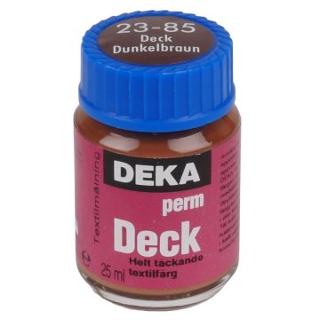 Rayher.	 Barva za tekstil DEKA Perm Deck 25 ml temno rjava