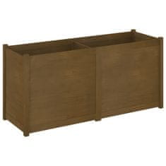 Vidaxl Vrtno cvetlično korito medeno rjavo 150x50x70 cm trdna borovina