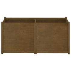 Vidaxl Vrtno cvetlično korito medeno rjavo 150x50x70 cm trdna borovina