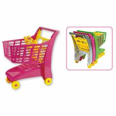 Androni Nakupovalni voziček s sedežem - roza