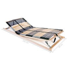 Vidaxl Letveno dno za posteljo 2 kosa z 42 letvicami 7 con 90x200 cm