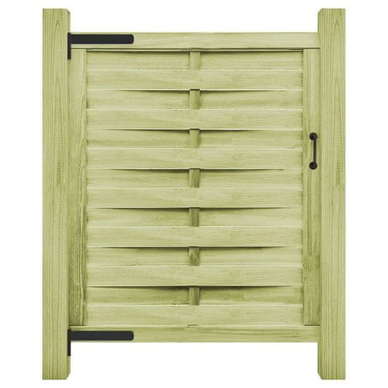 Vidaxl Vrtna vrata impregnirana borovina 100x125 cm zelena