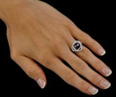 Silvego Laguna srebrni prstan s pravim naravnim črnim biserom LPS0044B (Obseg 56 mm)