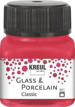 Rayher.	 Barva za porcelan in steklo, 20ml, karmin rdeča, pokrivna