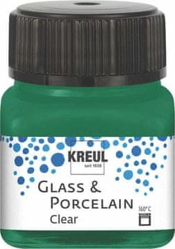 Rayher.	 Barva za porcelan in steklo, 20ml, temno zelena, prosojna