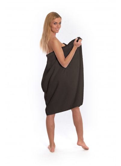 Interkontakt Ženska brisača za savno Dark Sauna