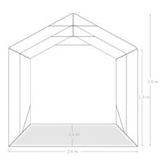 Vidaxl Garažni šotor PVC 2,4x2,4 m zelen