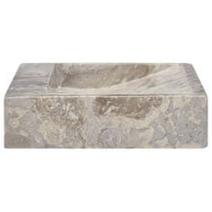 Greatstore Umivalnik siv 58x39x10 cm marmor